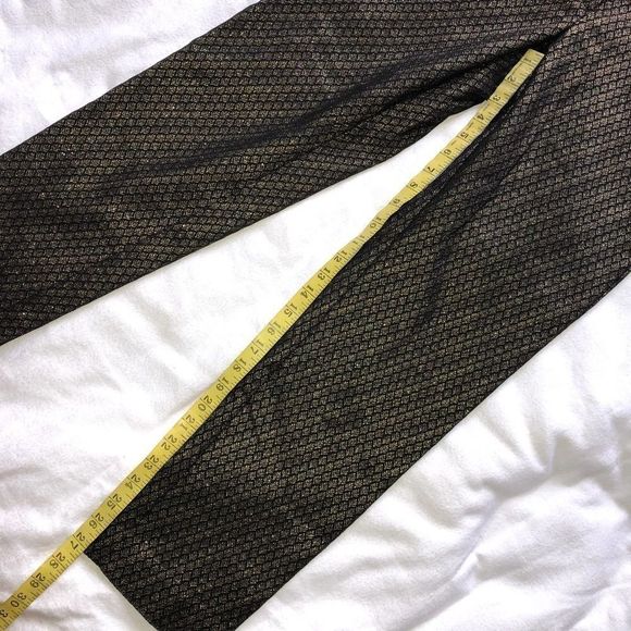 Ann Taylor Loft Black and Gold Marisa Style Lined Slacks- 2 - Picture 10 of 13